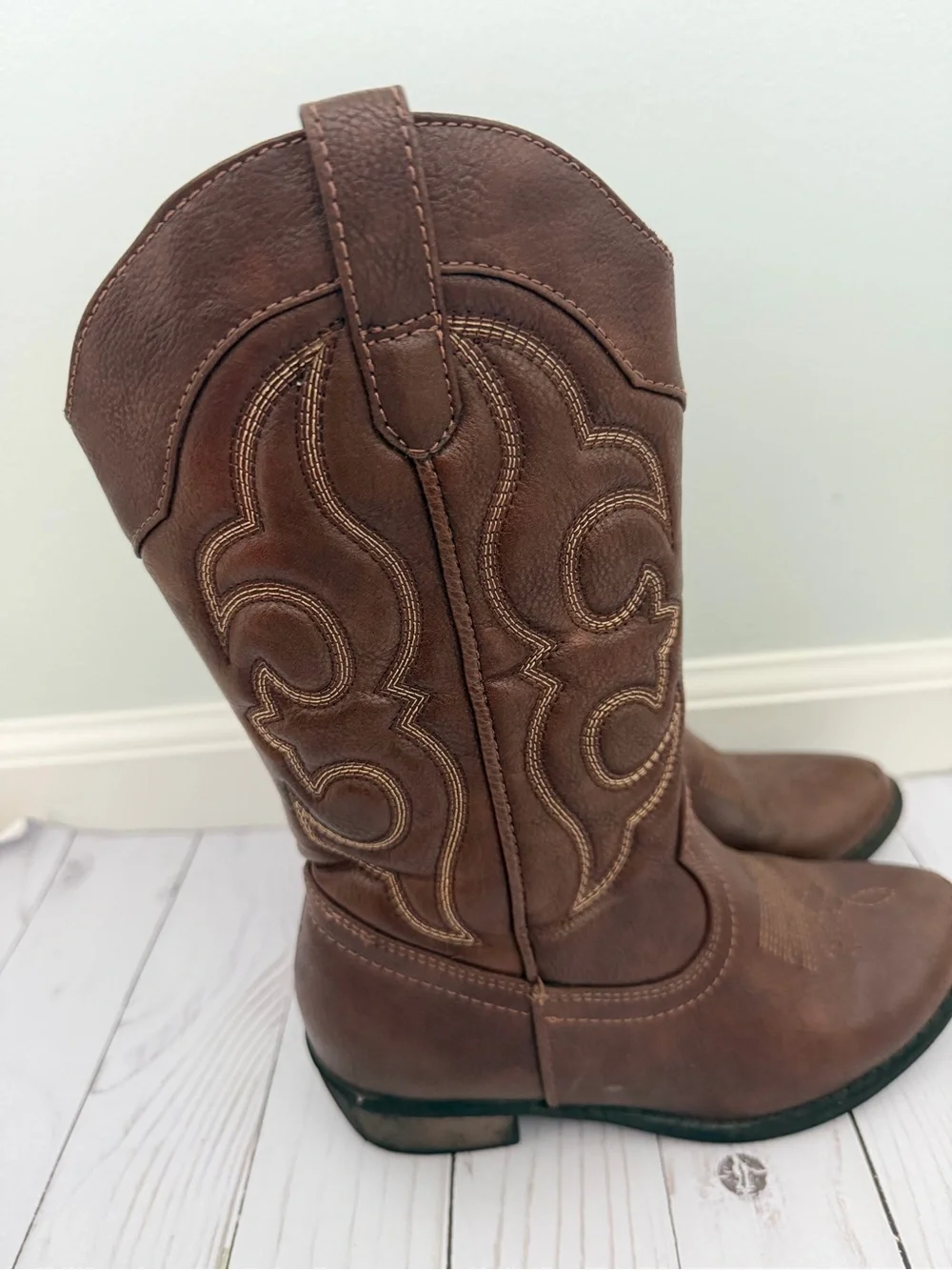 Cat & Jack Brown Kids Western Cowboy Boots